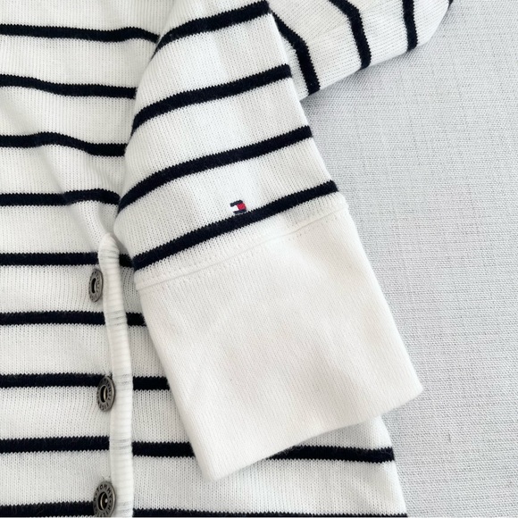 Kate Middleton style, Tommy Hilfiger Striped White & Black, Long Sleeve Size XL - Picture 5 of 9